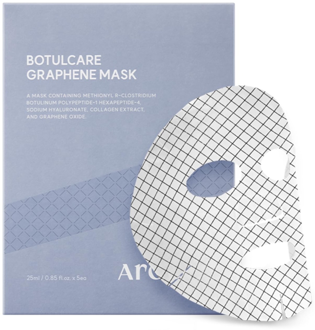 Маска для лица AROCELL тканевая Botulcare Graphene Mask Тканевые Лифтинг Маски с Пептидами 5шт 5 шт