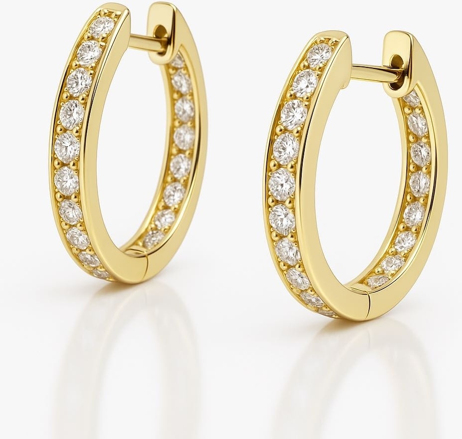 Серьги ALMAZ LDE0832 вес 3.67 г золото, бриллиант