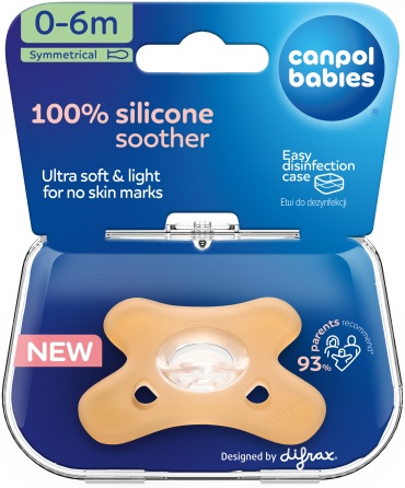 Пустышка Canpol Babies 24/001, 1 шт, оранжевый