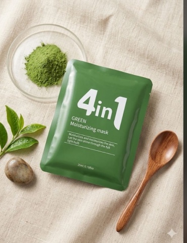 Маска для лица 107beauty тканевая 4in1 GREEN Moisturizing mask 25 мл