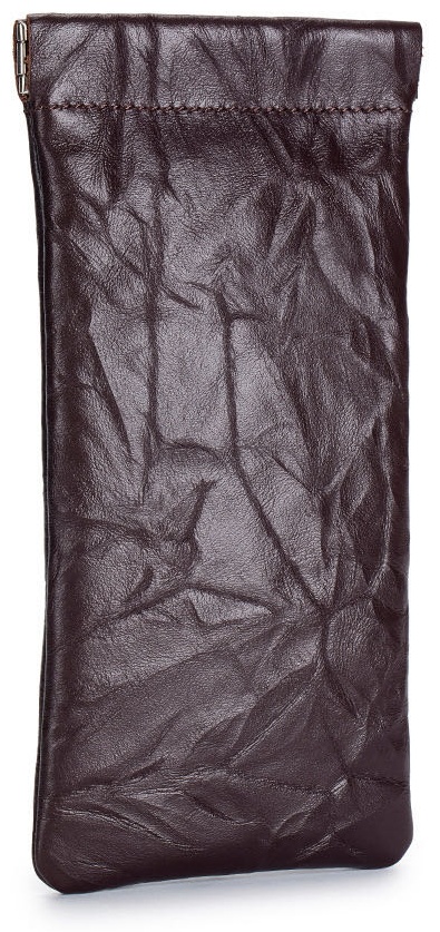 Мягкий футляр Mari натуральная кожа, 18.5 x 8.5 см шоколадный