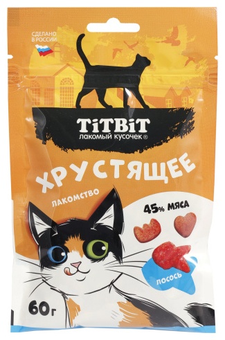 TiTBiT 27486 подушечки лосось 60 г 1 шт