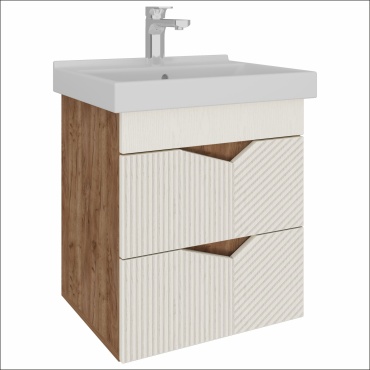 Тумба без раковины AVK Furniture Аида 2ящика, 50x52x40 см, коричневый, бежевый