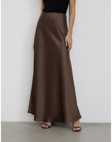 Юбка трапеция Woman brand коричневый