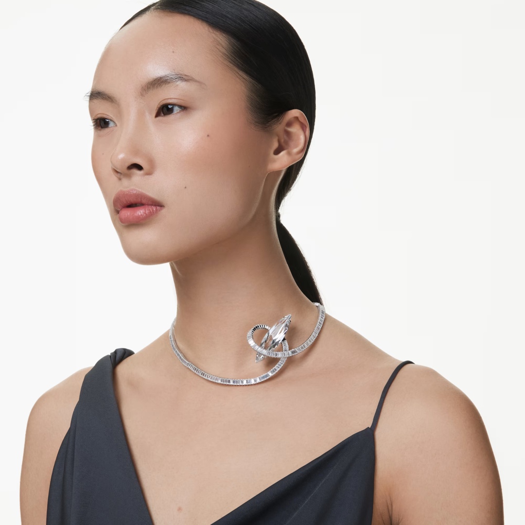 Swarovski длина 36 см бижутерный сплав, кристаллы Swarovski