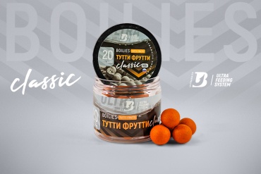 ULTRABAITS Бойлы насадочные тонущие 20мм тутти-фрутти 0.1 кг