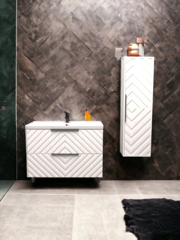Тумба с раковиной MT-BEL80-BD, 80x85x45 см, белый