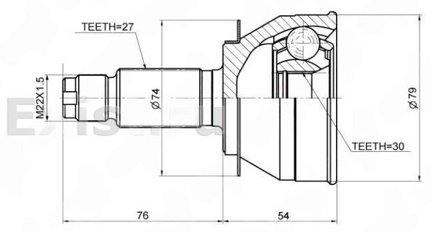 LYNXauto шрус наружный CO3679