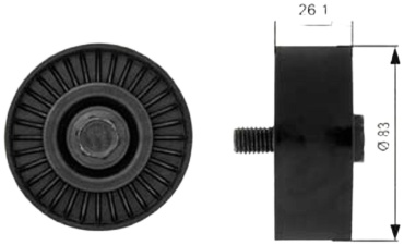Gates ролик обводной T38027