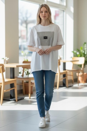 Футболка FASHION белый, золотистый
