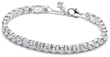 PANDORA теннисный крупный 593539C01-18 длина 18 см, вес 5.86 г серебро, плетение отсутствует