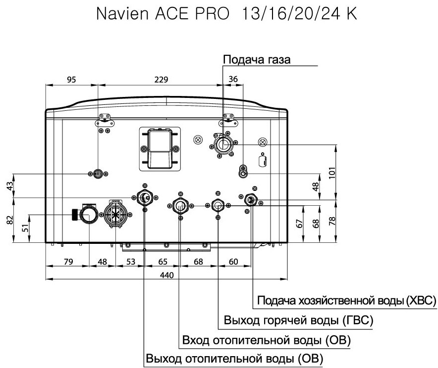 Газовый котел Navien NAVIEN ACE PRO 16К с дымоходом — фото 5
