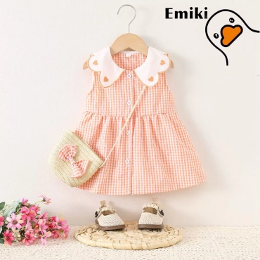 Сарафан Emiki белый, оранжевый