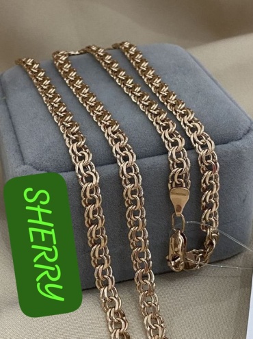 SHERRY AS447545477964 длина 55 см, вес 9.21 г золото, плетение бисмарк