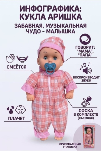 Пупс Baby store Анишка 38 см