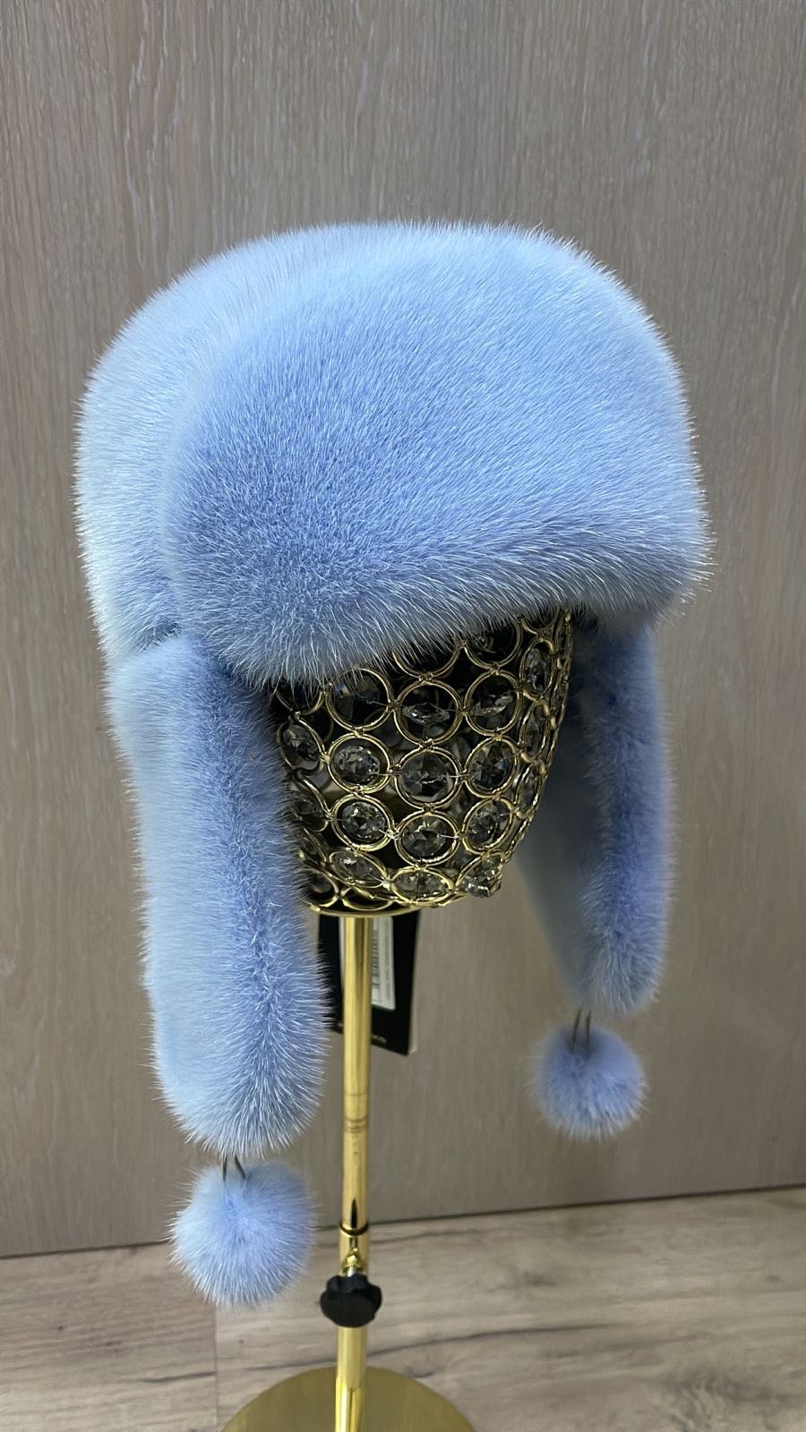 Ушанка SemiFur размер 56, 57, 58, 59, голубой