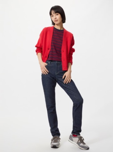 Джинсы скинни Uniqlo темно-синий
