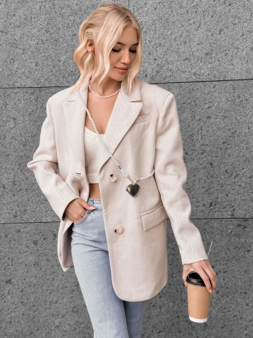 Пиджак Fashion Style бежевый