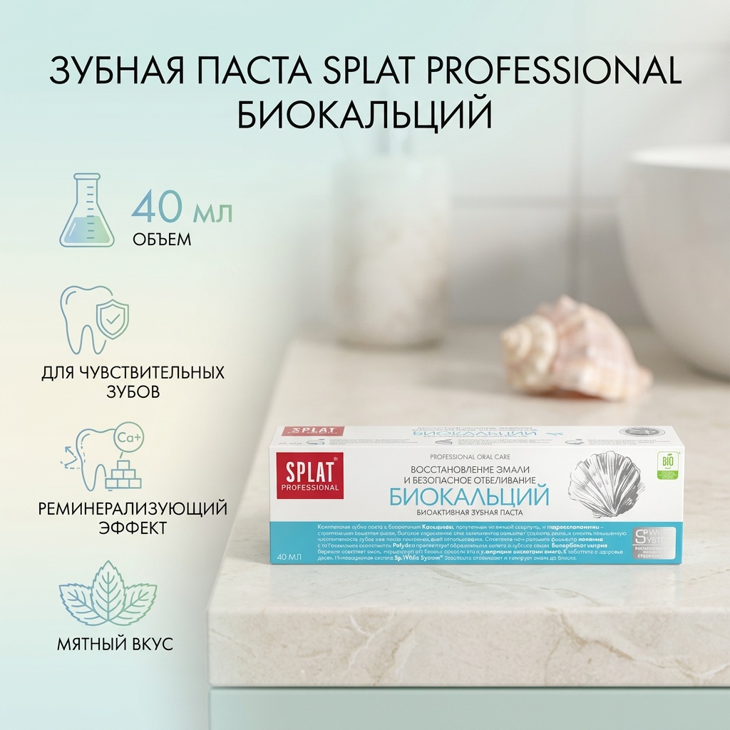 SPLAT зубная паста Биокальций 40 мл