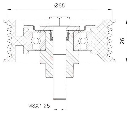 LYNXauto ролик обводной PB7158