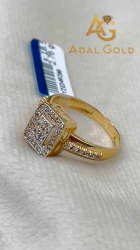 ADAL GOLD _багет-0011 размер 18 вес 2.6 г золото, фианит
