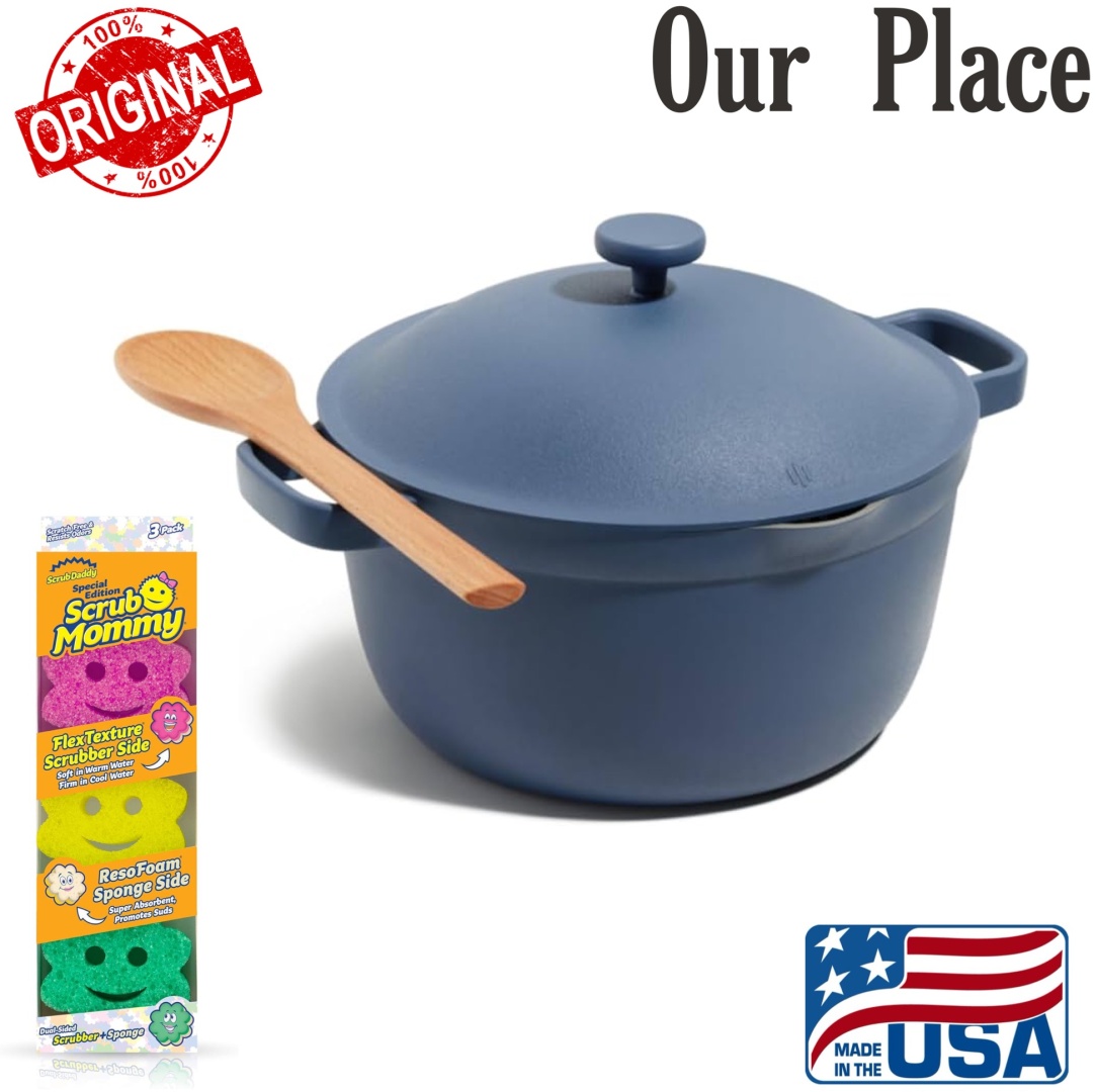 Кастрюля 5.2 л, OUR PLACE USA Perfect Pot Blue Salt 26 см керамика