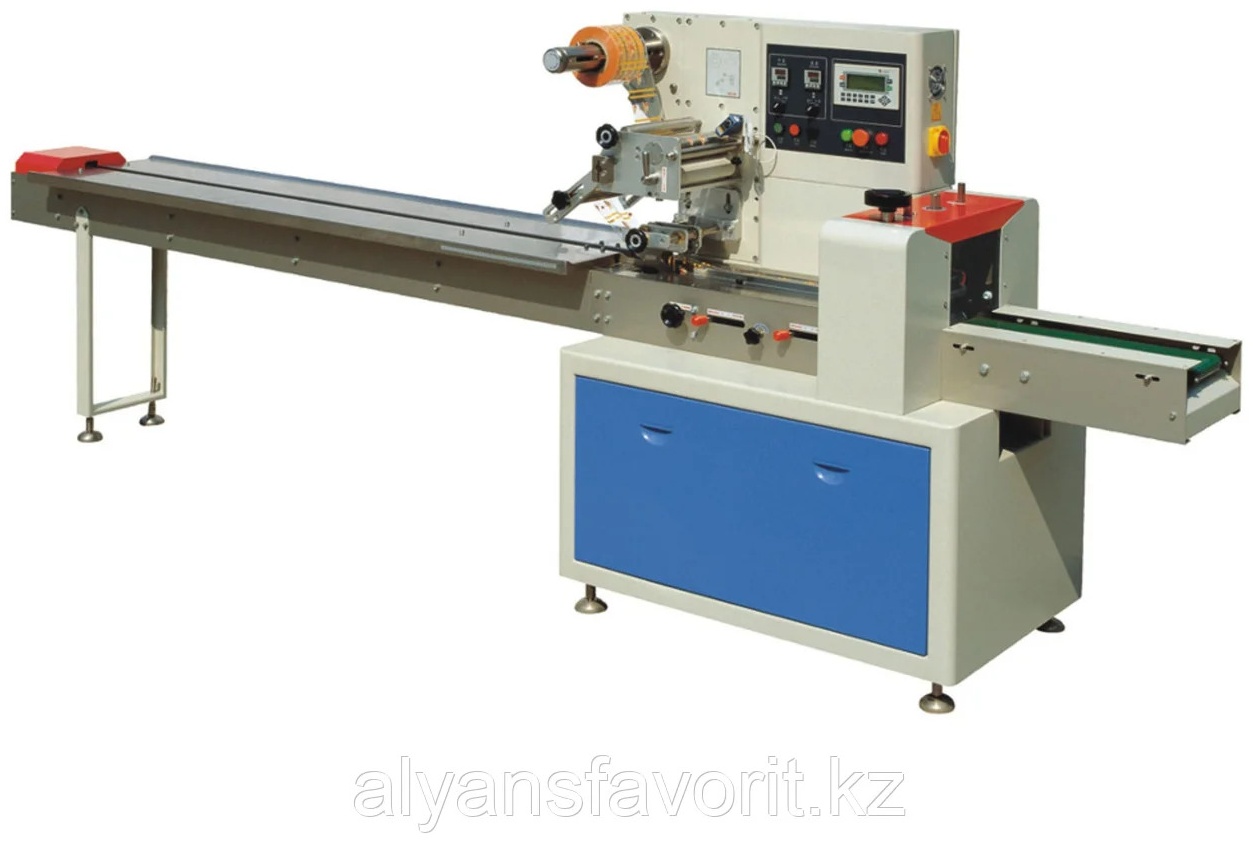 Горизонтальная упаковочная машина Hualian Machinery DXDZ-250D (3 servo, рег. форм., min bag L 150, S 250, H 60, 1 позиц. нож)