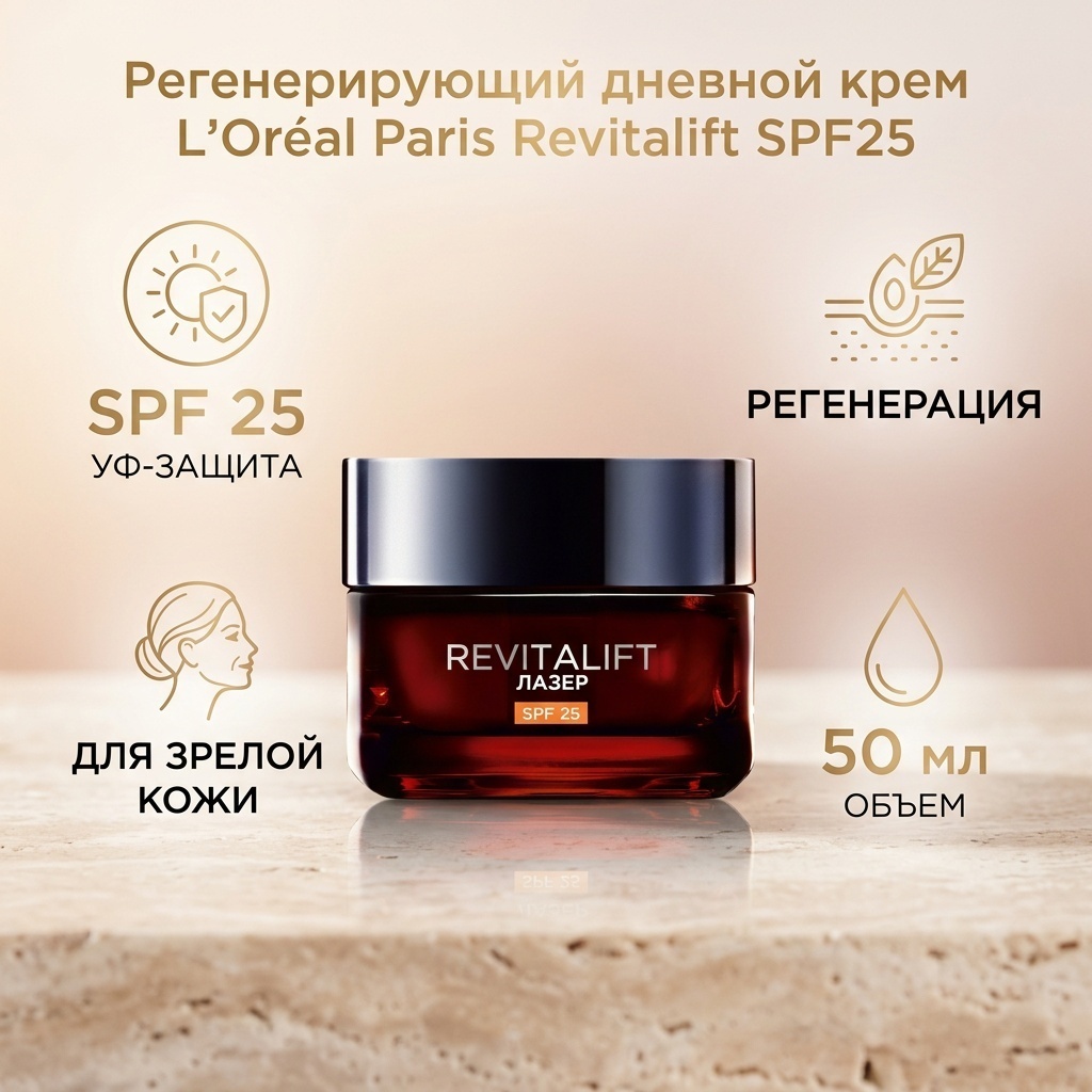 Loreal Paris крем Revitalift SPF25 Регенерирующий глубокий уход для лица 50 мл