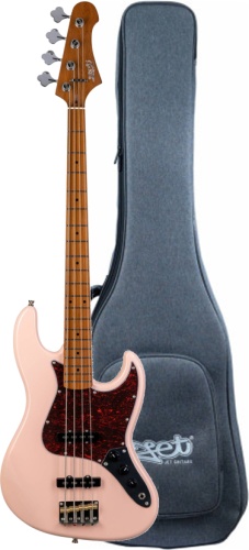 JET бас-гитара JJB-300 PK + чехол в комплекте розовый
