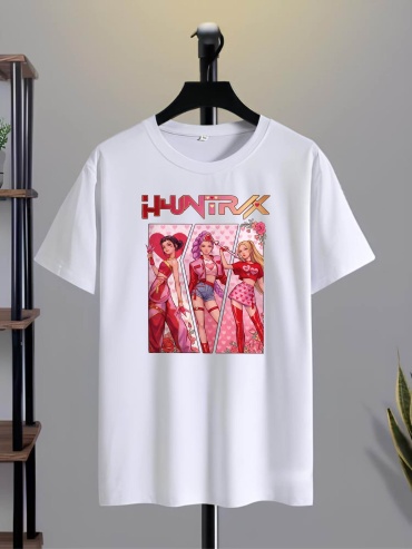 Футболка TMH_TREND.KZ Kpop demon hunters День святого валентина белый, розовый