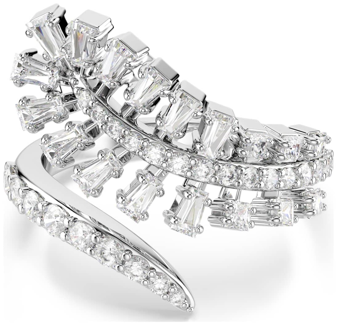 Кольцо Swarovski 5757835 размер 15 бижутерный сплав, кристаллы Swarovski, серебристый