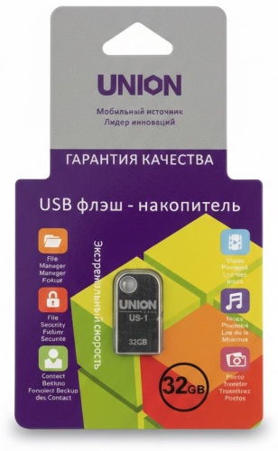 USB Flash карта Union 018782 32 Гб серебристый