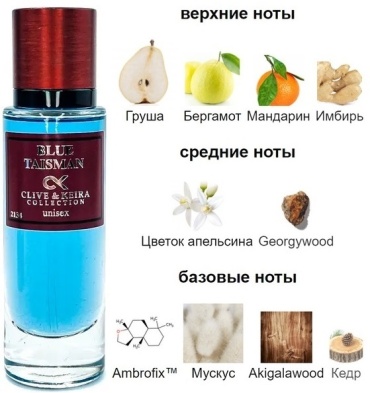 Clive&Keira MW2134 Bleu Talisman eau de parfume 30ml парфюмерная вода EDP 30 мл, унисекс