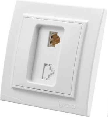 Компьютерная розетка (RJ45) ETO ETO Zera, белый