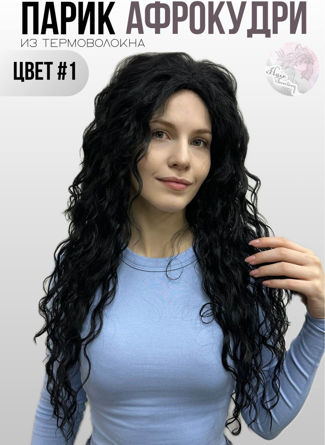 Hair Territory парик на сетке черный женский