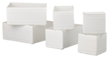 IKEA набор органайзеров для носков белый, 6 шт