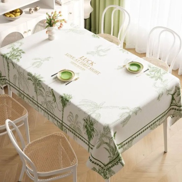 Скатерть DANL 120x80 см, лен, хлопок, 1 шт