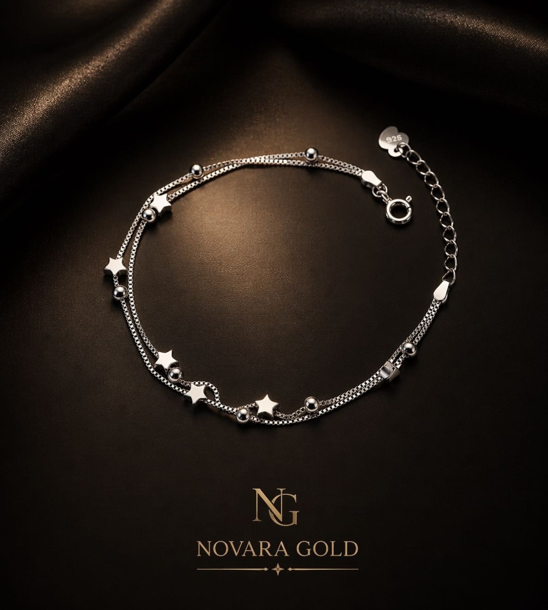 Novara Gold NG 13 длина 18 см, вес 4.7 г серебро, плетение фантазийное
