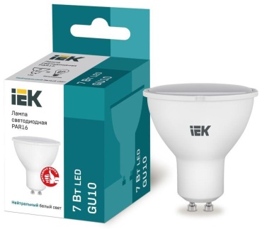 IEK 7W GU10, светодиодная, нейтральный белый