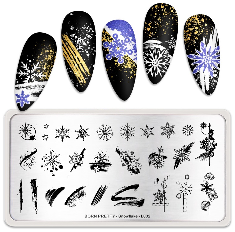 BORN PRETTY пластины BP-L002 Snowflake