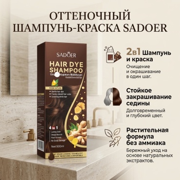 SADOER 4568990 шампунь оттеночный 500 мл