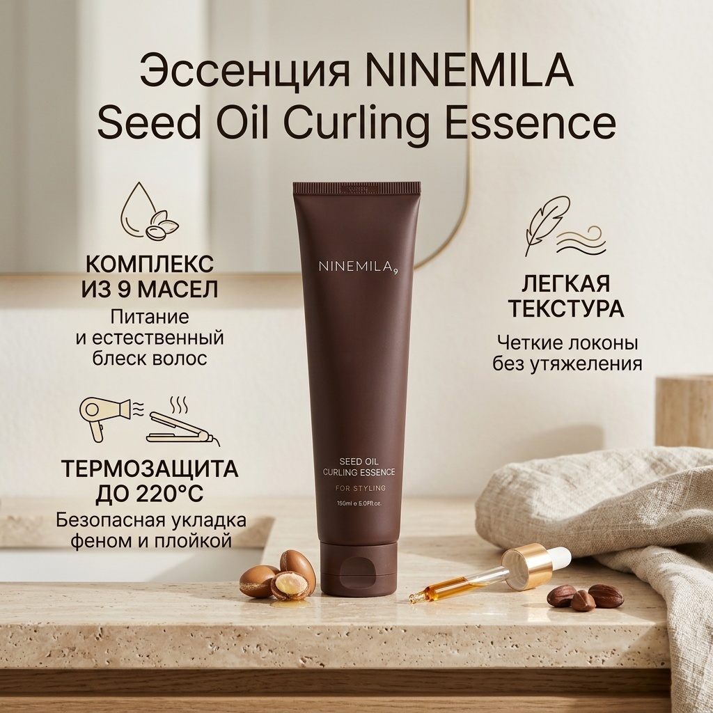 NINEMILA Seed Oil Curling Essence эссенция 150 мл