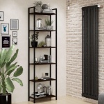 Стеллаж напольный 1396079045, 53x27x187 см, черный, темно-коричневый