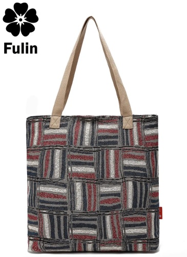 Сумка шоппер FULIN хлопок зеленый