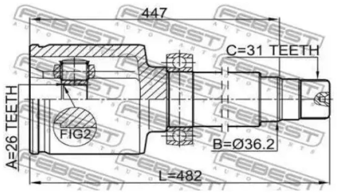 SAT шрус внутренний FD548