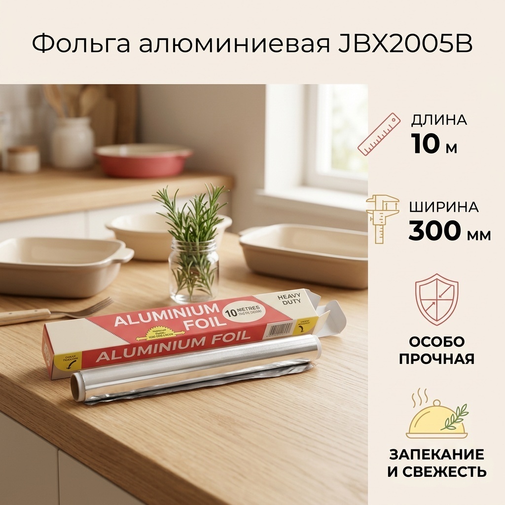 Фольга JBX2005B для выпечки, для запекания
