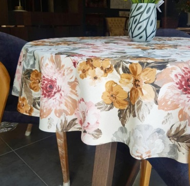 Скатерть Maryam decor & textile 180x180 см, полиэстер, хлопок, дак, 1 шт
