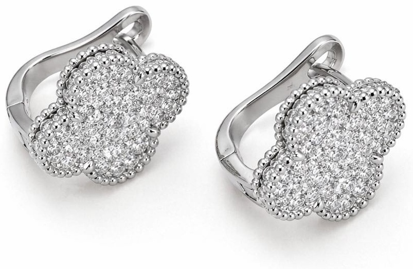 Серьги ASPRO Сережки вес 4.9 г серебро, фианит
