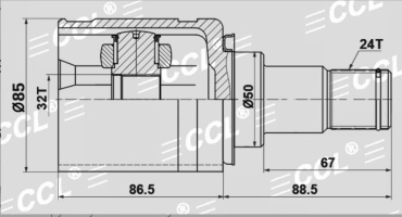 CCL шрус внутренний T-TO-3-597