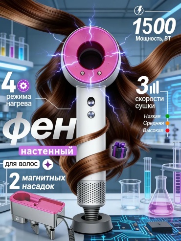 739520511 компактный фен красный
